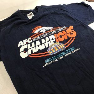 AFC DENVER BRONCOS  Champions XXXIII, 1999 Tee Shirt - Large preshrunk cotton